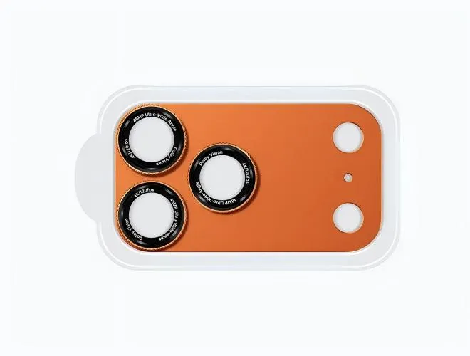 Corning 0.50mm Camera Style Frosted Metal Base Lens Protector For iPhone Series image