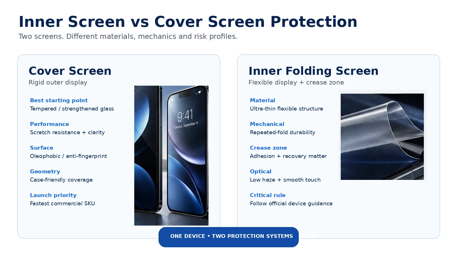Cover-screen vs inner-screen protection priorities